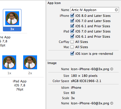 App icon sizes